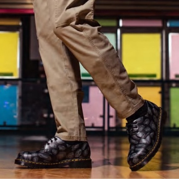 Dr. Martens 1461 DISTORTED LEOPARD PRINT OXFORD SHOES